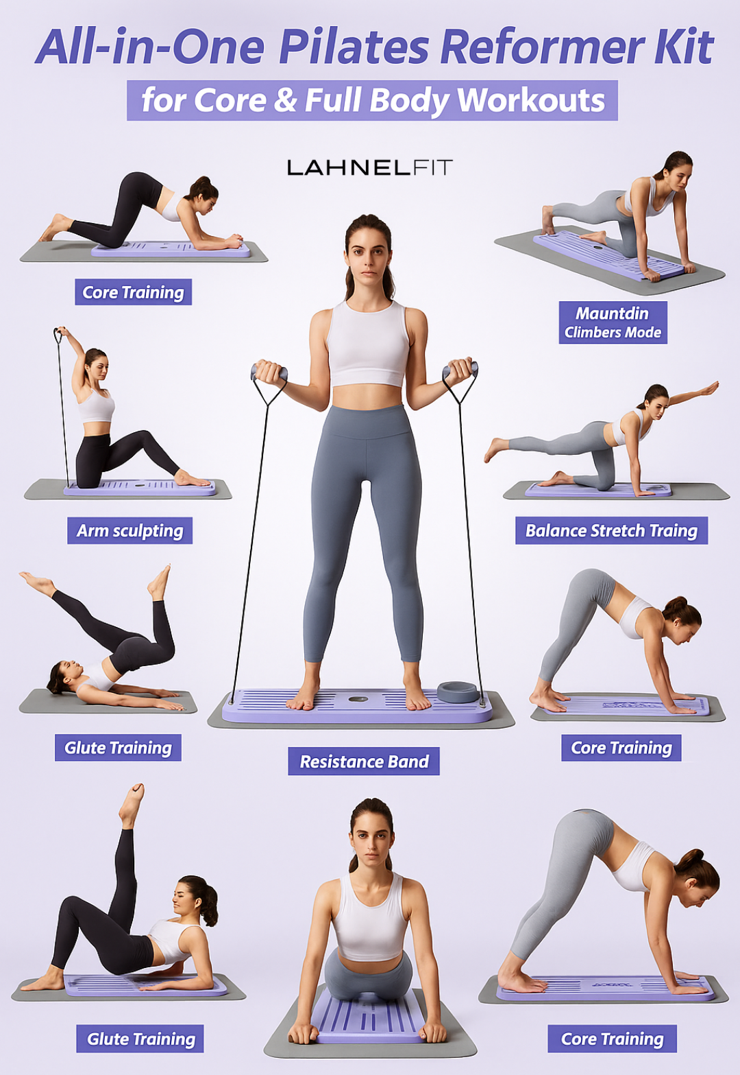 Lahnel Pilates Board + 45 Days Challenge